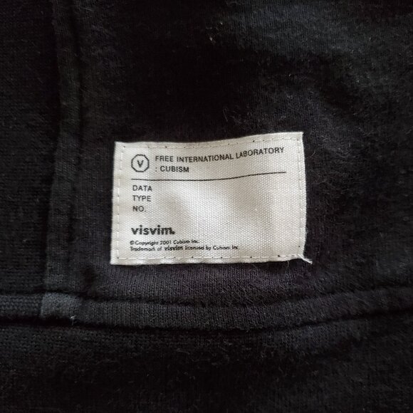 Men's VISVIM Black Zip-Up Hoodie Size 3 Made In Japan VGUC - Picture 6 of 8
